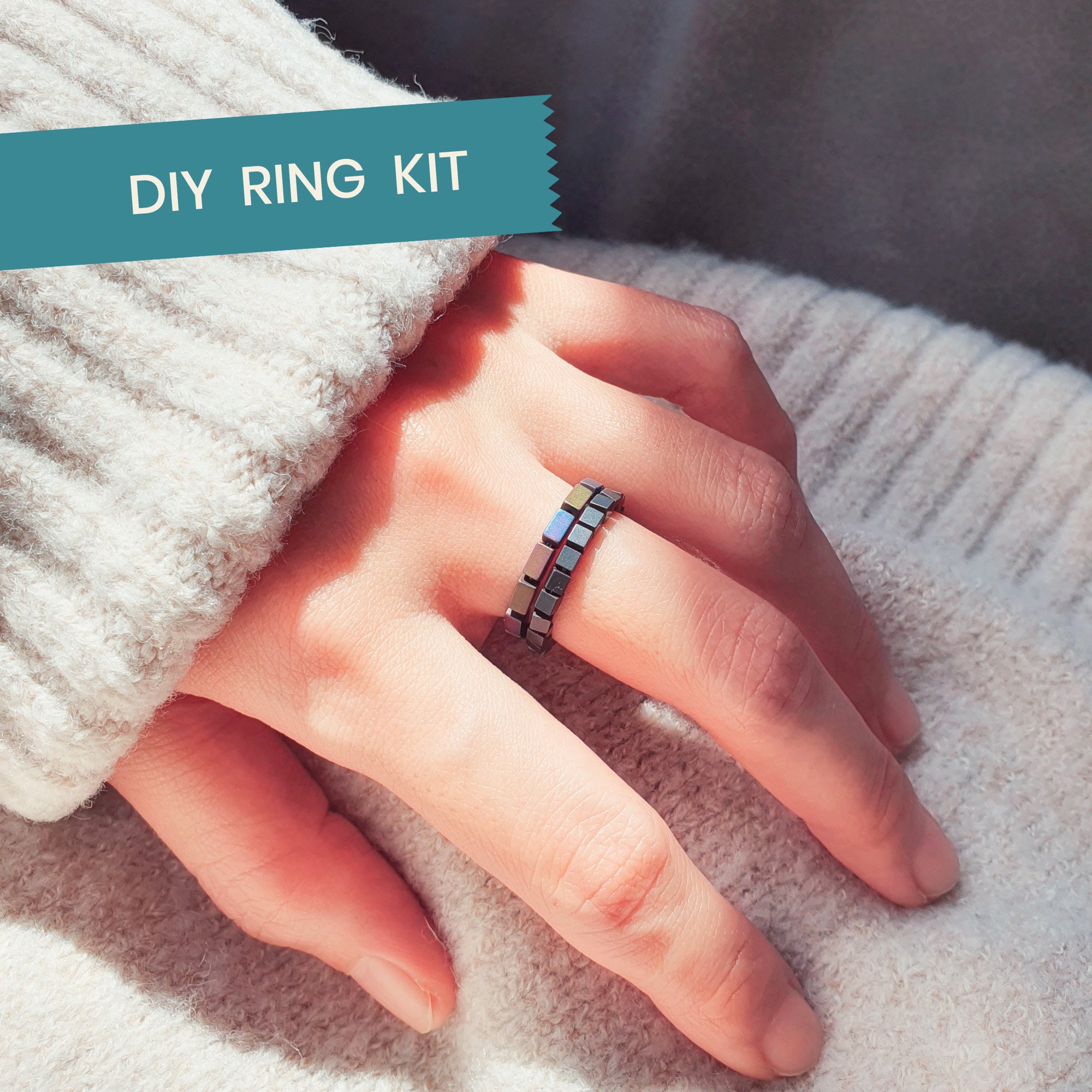 Buy Make Your Own Hematite Ring Make Your Own Ring DIY Ring Kit Online in  India - Etsy