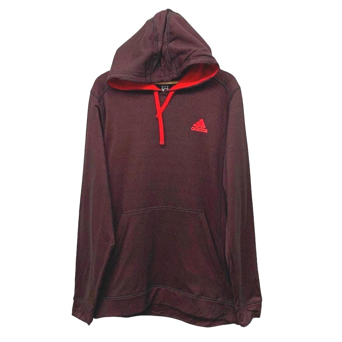 Adidas Maroon Pullover Hoodie Taille Moyenne