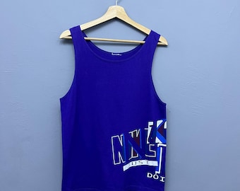 Vintage 90s Nike Just Do It Purple Tank Top T-Shirt Size M