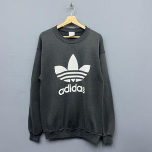 Vintage 90s Adidas Big Logo Crewneck Sweatshirt Size Large