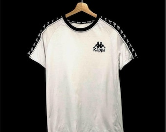 Vintage Kappa Side Tape Ringer T-shirt Size Small Sportswear