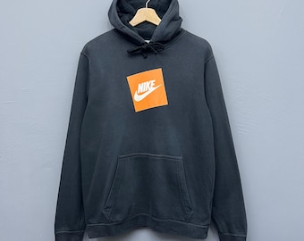 Vintage Nike Box Logo Hoodie Sweatshirt Size Medium - Sportswear