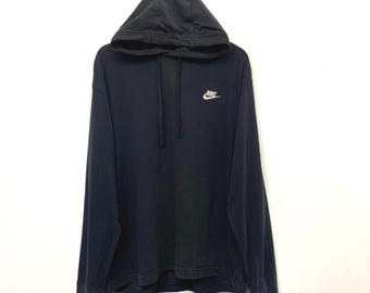 Vintage Nike Swoosh Small Logo Hoodie Sweatshirt Size Large
