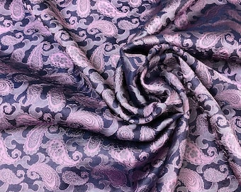 PURE MULBERRY SILK fabric by the yard - Pattern silk fabric - Handmade fabric - Natural fiber - Dress making - Gift for her - Sewing clothes