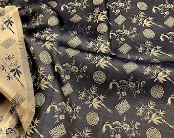 PURE MULBERRY SILK fabric by the yard - Floral silk fabric - Handmade silk - Natural fiber - Dress making - Gift for women - Silk for sewing