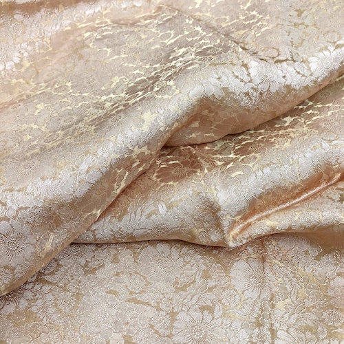 PURE MULBERRY SILK Fabric by the Yard Green Silk With Orange Etsy