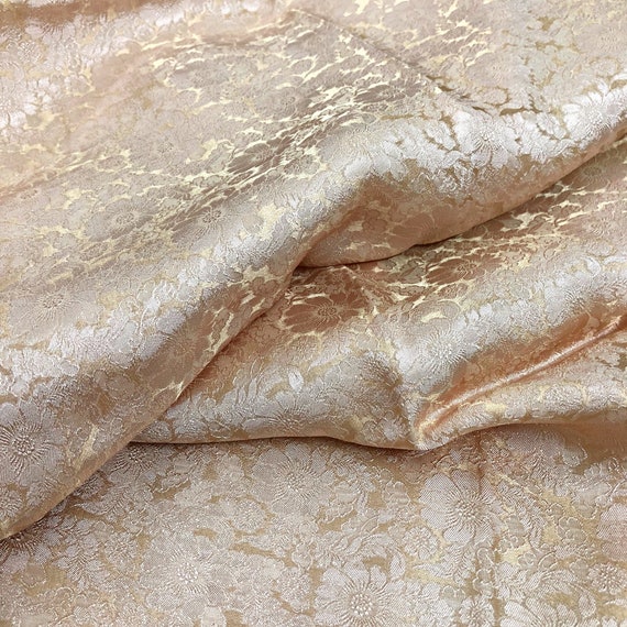 PURE MULBERRY SILK Fabric by the Yard Chrysanthemum Pattern - Etsy