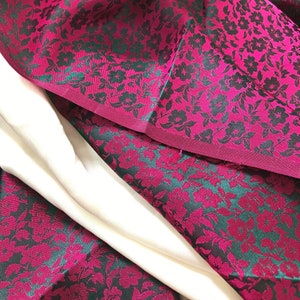 PURE MULBERRY SILK fabric by the yard - Floral silk fabric - Handmade silk - Natural fiber - Dress making - Gift for her - Silk for sewing