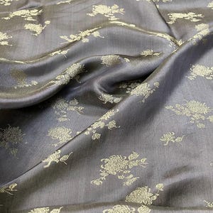 PURE MULBERRY SILK fabric by the yard - Floral silk fabric - Dress making - Gift for women - Silk apparel fabric - Dress pattern fabric