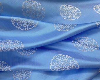 PURE MULBERRY SILK fabric by the yard - Floral silk - Fabric silk - Handmade silk - Dress making - Gift for women - Silk apparel fabric