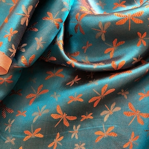 PURE MULBERRY SILK fabric by the yard - Pattern silk fabric - Handmade silk - Natural fiber - Dress making - Gift for women - Sewing clothes