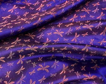 Tejido de seda pura MULBERRY cortado a medida - Seda violeta - Fibra natural - Confección de vestidos - Regalo para ella - Tejido de seda para prendas de vestir - Seda para coser