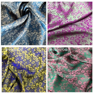 PURE MULBERRY SILK fabric by the yard - Floral silk fabric - Handmade silk - Natural fiber - Dress making - Gift for women - Silk for sewing