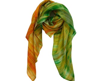 100% MULBERRY SILK SCARF - Square silk - Women Scarves - Mixing color Scarves for Women - Designer Scarves - Luxury Scarf - Gift for Women