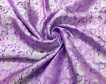 PURE MULBERRY SILK fabric by the yard - Floral silk fabric - Handmade silk - Natural fiber - Dress making - Gift for women - Silk for sewing
