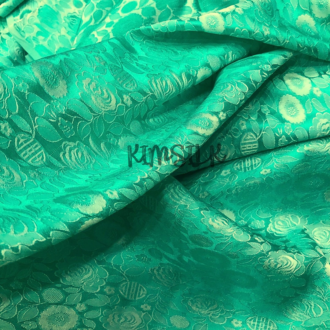 PURE MULBERRY SILK Fabric by the Yard Floral Silk Handmade Silk Natural