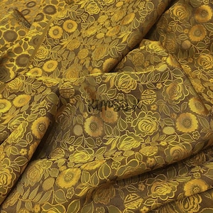 Tissu PURE MULBERRY SOIE par mètre - Soie florale - Fibres naturelles - Confection de robes - Cadeau pour elle - Tissu pour vêtements en soie - Soie à coudre