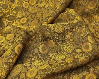 PURE MULBERRY SILK fabric by the yard - Floral silk - Natural fiber - Dress making - Gift for her - Silk apparel fabric - Silk for Sewing