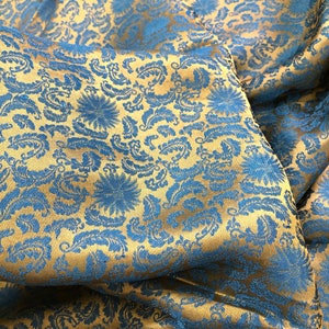 PURE MULBERRY SILK fabric by the yard - Floral silk - Handmade fabric - Natural fiber - Dress making - Gift for women - Silk for sewing