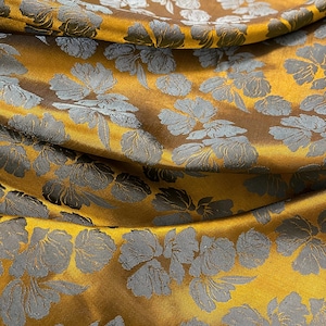 PURE MULBERRY SILK fabric by the yard - Floral silk - Handmade fabric - Organic fiber - Silk for clothes - Gift for women - Silk for sewing