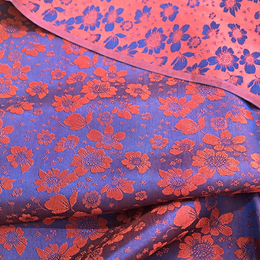 PURE MULBERRY SILK Fabric by the Yard Floral Silk Fabric Handmade