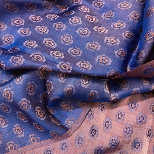 PURE MULBERRY SILK fabric by the yard - Floral silk fabric - Natural fiber - Dress making - Gift for her - Silk for sewing - Sewing clothes