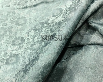 PURE MULBERRY SILK fabric by the yard - Floral silk - Natural fiber - Dress making - Gift for her - Silk apparel fabric - Silk for Sewing