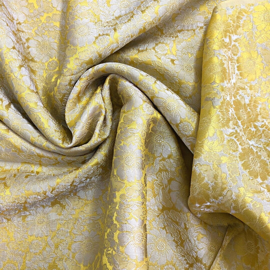PURE MULBERRY SILK Fabric by the Yard Floral Silk Fabric Handmade