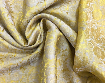 PURE MULBERRY SILK fabric by the yard - Floral silk fabric - Handmade fabric - Natural fiber - Dress making - Gift for her - Silk for sewing