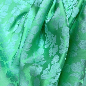 PURE MULBERRY SILK fabric by the yard - Floral pattern silk - Handmade silk - Natural fiber - Dress making - Gift for her - Silk for sewing