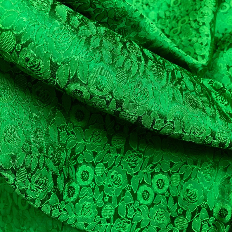 PURE MULBERRY SILK Fabric by the Yard Green Floral Silk Etsy