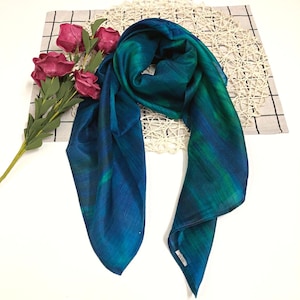 100% MULBERRY SILK SCARF - Square silk - Women Scarves - Mixing color Scarves for Women - Fashion Scarves - Luxury Scarf - Gift for her