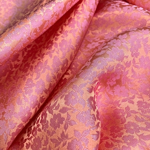 PURE MULBERRY SILK fabric by the yard - Floral silk fabric - Handmade silk - Natural fiber - Dress making - Gift for women - Silk for sewing