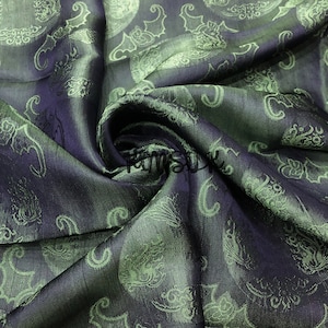 PURE MULBERRY SILK fabric by the yard - Pattern silk fabric - Handmade silk - Width 47in - Dress making - Gift for women - Silk for sewing