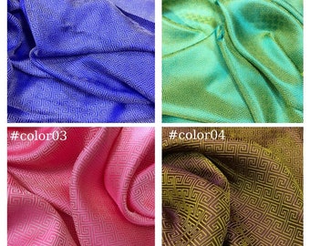 PURE MULBERRY SILK fabric by the yard - Pattern silk - Handmade fabric - Natural fiber - Dress making - Gift for women - Silk apparel fabric