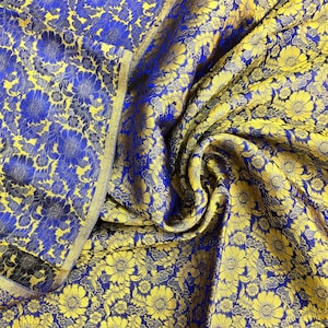 Tissu PURE MULBERRY SOIE par mètre - Soie florale - Tissu fait main - Fibres naturelles - Confection de robes - Cadeau pour femme - Tissu pour vêtements en soie