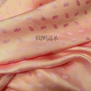 PURE MULBERRY SILK fabric by the yard - Floral silk fabric - Handmade silk - Organic fiber - Gift for women - Silk for sewing - Dress making