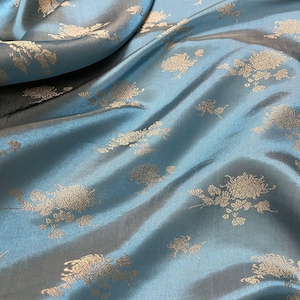 PURE MULBERRY SILK fabric by the yard - Floral silk - Handmade silk fabric - Organic fiber - Gift for women - Making dress - Sewing clothes