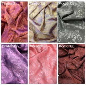 PURE MULBERRY SILK fabric by the yard - Pattern silk - Natural fiber - Dress making - Gift for women - Silk apparel fabric - Sewing clothes
