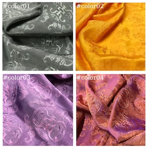 PURE MULBERRY SILK fabric by the yard - Pattern silk fabric - Natural fiber - Dress making - Gift for her - Silk for sewing - Sewing clothes