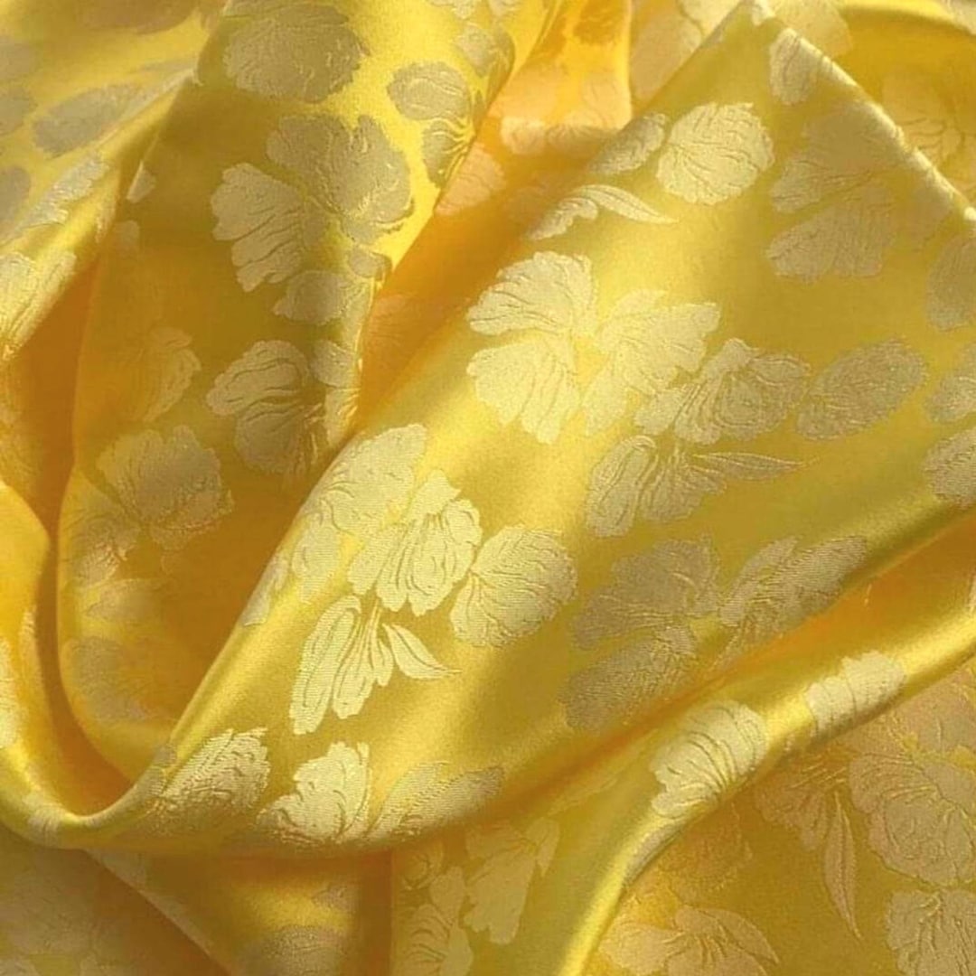 PURE MULBERRY SILK Fabric by the Yard Floral Silk Fabric Etsy