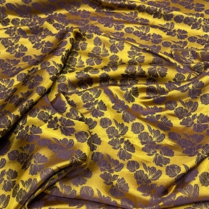 PURE MULBERRY SILK fabric by the yard - Floral silk - Natural fiber - Dress making - Gift for women - Fabric for clothes - Silk for Sewing