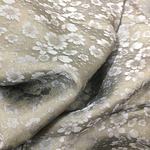PURE MULBERRY SILK fabric by the yard - Floral silk fabric - Handmade silk - Natural fiber - Dress making - Gift for women - Silk for sewing