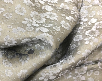 MULBERRY SILK fabric by the yard - Floral silk fabric - Handmade silk - Natural fiber - Dress making - Gift for women - Silk for sewing