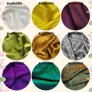 Tissu en soie pure MULBERRY par mètre - Soie florale - Soie faite main - Fibres naturelles - Confection de robes - Cadeau pour elle - Soie pour la couture
