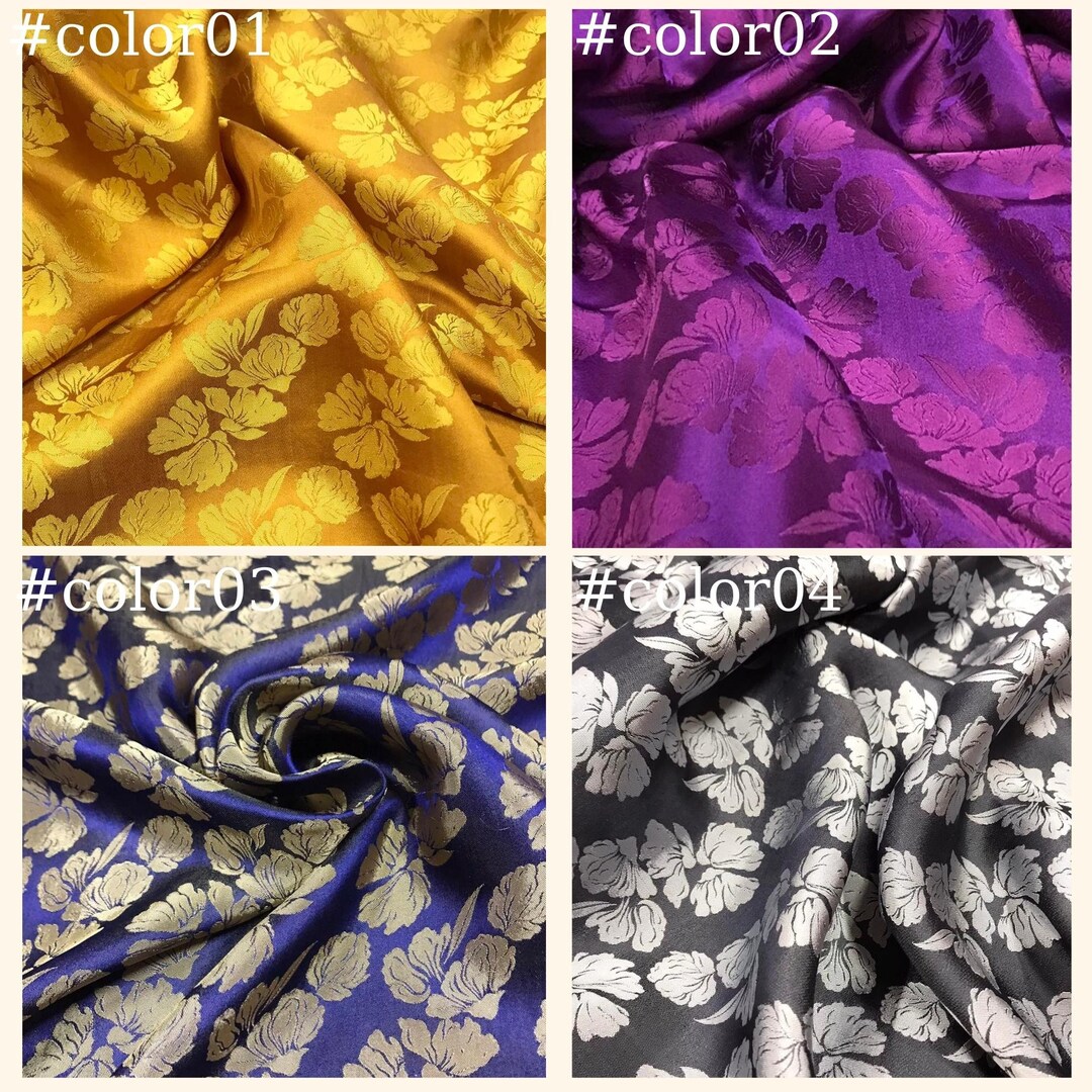 MULBERRY SILK Fabric by the Yard Floral Silk Fabric Etsy