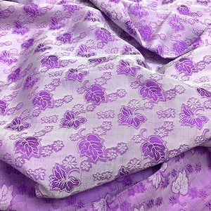 PURE MULBERRY SILK fabric by the yard - Floral fabric - Handmade silk - Natural fiber - Dress making - Gift for women - Silk apparel fabric