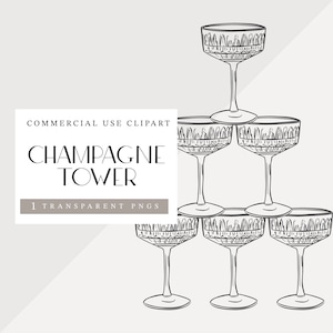 Champagne Line Illustrations | Champagne Tower PNG | Champagne Tower PNG | Champagne Tower Clip Art | Champagne Tower Drawing