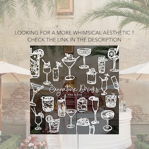 Line Art Cocktail Clipart, Drink Graphics (28 PNG & SVG) image 5