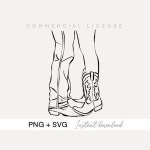 Illustrazioni di linea da cowboy PNG / SVG, stivali da cowboy PNG, clipart stravaganti, invito clipart, clipart di nozze, stivali da cowboy SVG